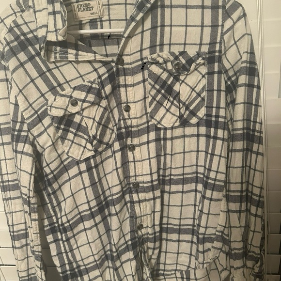 Fred Perry Blue and White Checkered Shirt - Picture 1 of 1